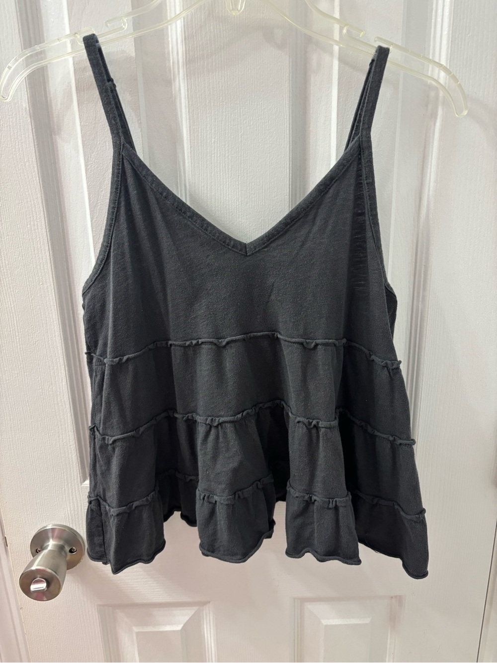 American Eagle Outfitters Black Tiered V-Neck Camisole